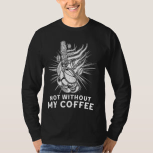 Coffee morning barista drinking espresso biscuit b T-Shirt