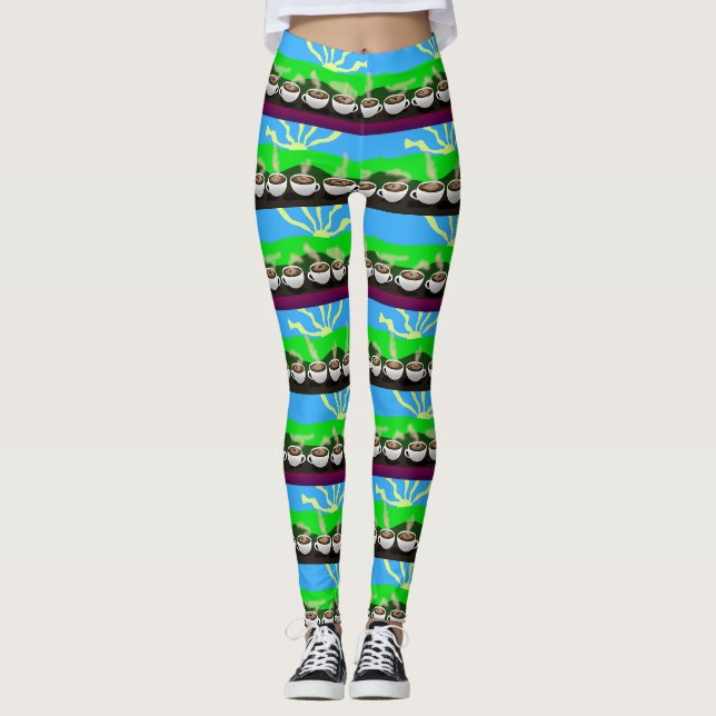 Coffee Morning Sunrise Leggings (Front)