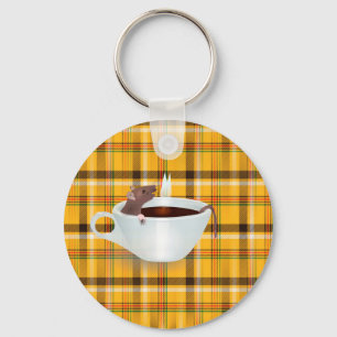coffee mouse keychain