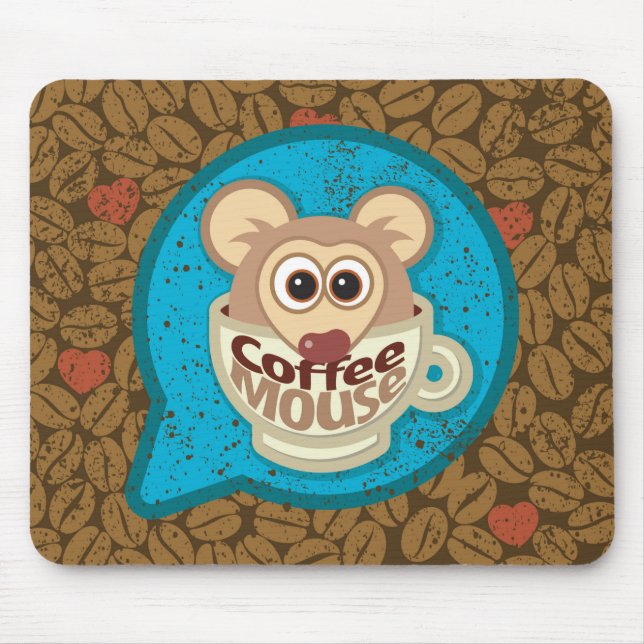 Coffee Mouse Mouse Pad (Front)