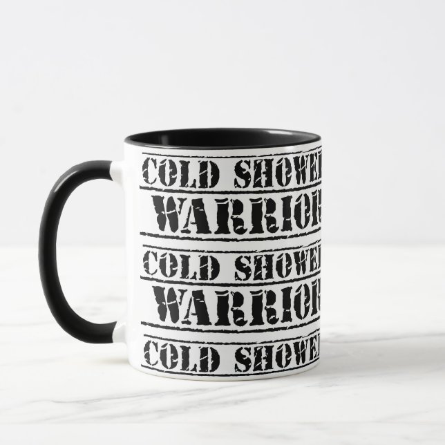 Coffee Mug 1 (Carrelé), le guerrier de la douche f (Gauche)