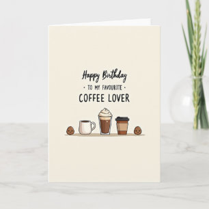 Coffee Mug Art Birthday Card