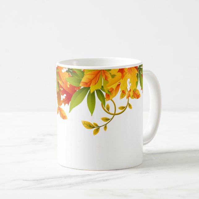 Coffee Mug-Autumn Leaves Mug (Front Right)