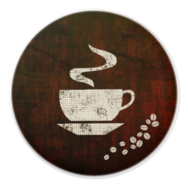 Coffee Mug & Beans R - Knob (Front)