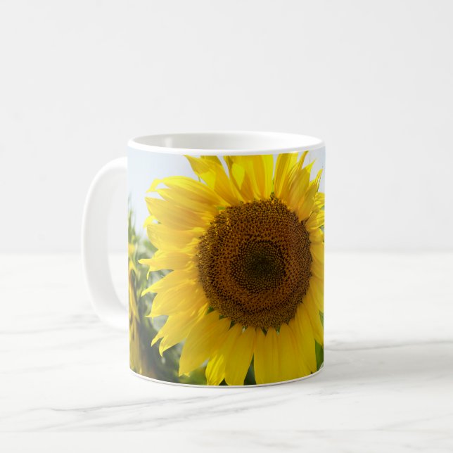 Coffee Mug - Beautiful Sunflowers Field (Front Left)