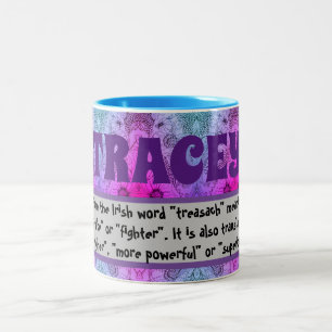 Coffee Mug - Bird & Floral (Names-Tracy)