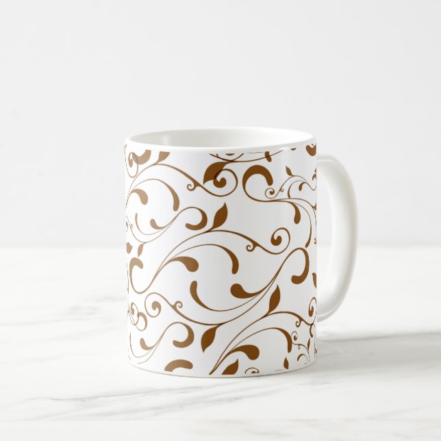 Coffee Mug-Brown Swirls Mug (Front Right)