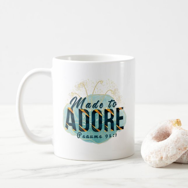 Coffee Mug| Christian Mug | Bible Verse Quote (With Donut)
