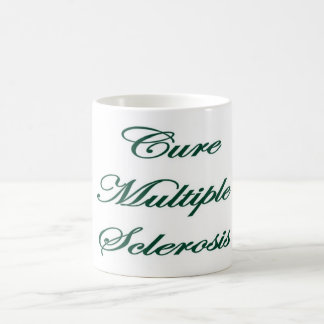 Coffee Mug CureMS with ribbons green
