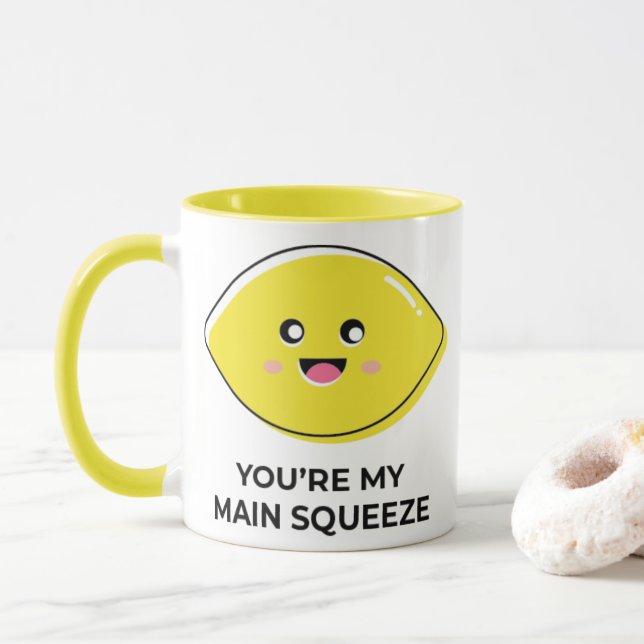 Coffee Mug | Cute Design Lemon Squeeze | Tea Cup (With Donut)