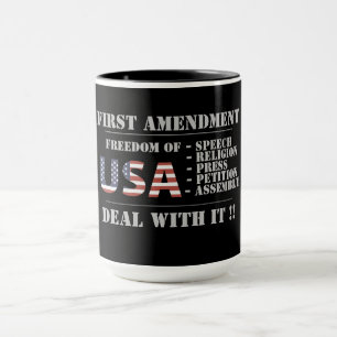 coffee mug  "FIRST AMENDMENT"