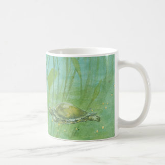 Coffee mug for the nature lover, "turtle swimming"
