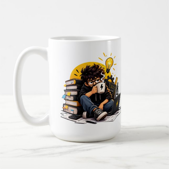 Coffee Mug Funny Engineer Gift Student Study Fuel  (Left)