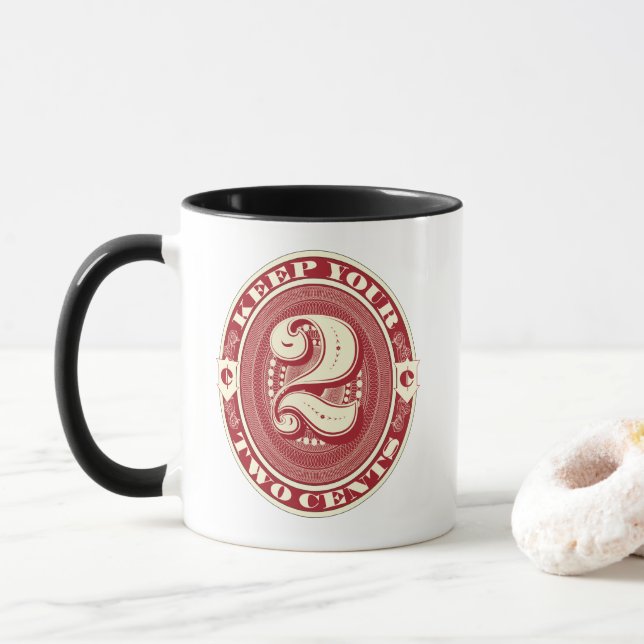 Coffee Mug — Gardez vos deux cents (Avec donut)