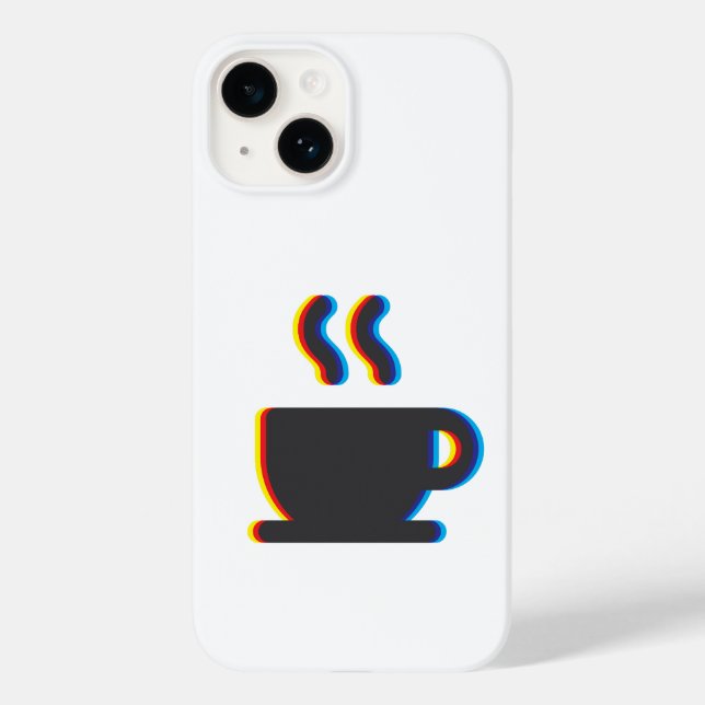 Coffee Mug Glitch Case-Mate iPhone Case (Back)