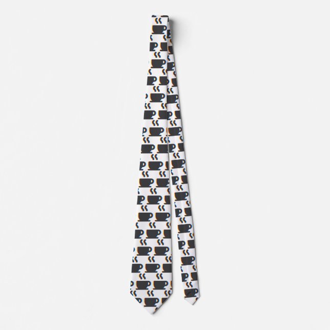Coffee Mug Glitch Tie (Front)