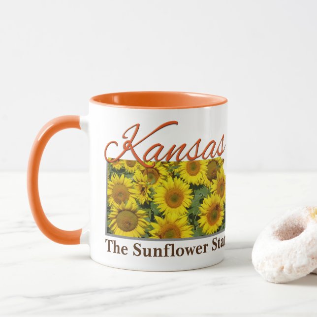Coffee Mug - KANSAS (With Donut)