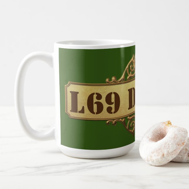 coffee mug "L69 designs logo" (With Donut)