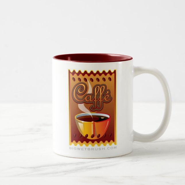 Coffee mug_logo design1 Two-Tone coffee mug (Right)