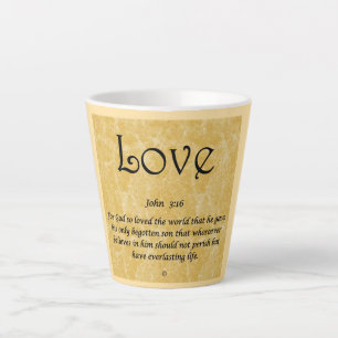 coffee mug-Love 3;16 Latte Mug