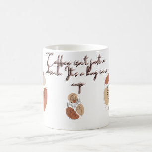 Coffee Mug Minimalist Typography Modern Aestheti