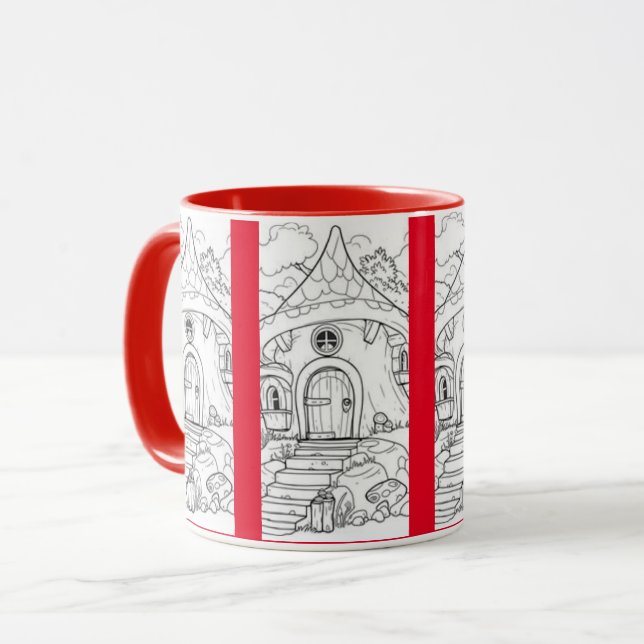 Coffee Mug mushroom house (Front Left)