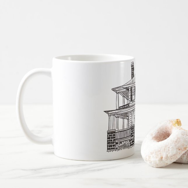 Coffee mug of 22 Montagu Street, Charleston, SC (With Donut)