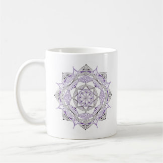 Coffee Mug Original Mandala Design 2-sided Purple