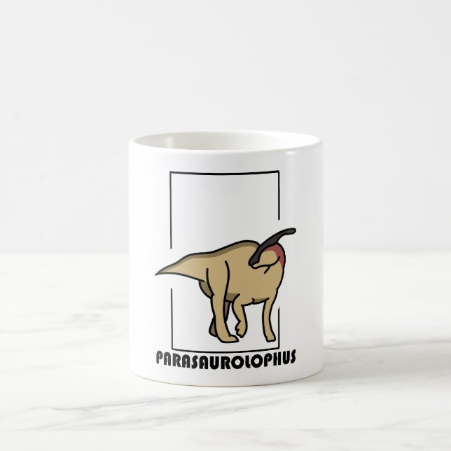 Coffee mug Parasaurolophus dinosaur design (Center)