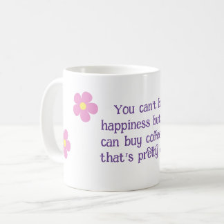 Coffee mug, pink , floral  mug