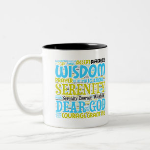 Coffee Mug Serenity Prière Mot Cloud