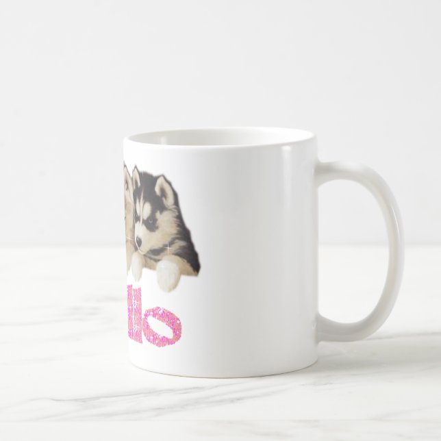 COFFEE MUG SIBERIAN HUSKY PUPPIES (Right)