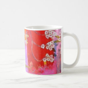 Coffee Mug  Spring garden design with border