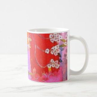 Coffee Mug  Spring garden design with border