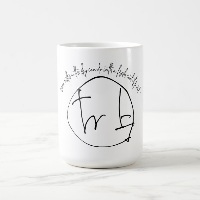 coffee mug text elegant font (Center)
