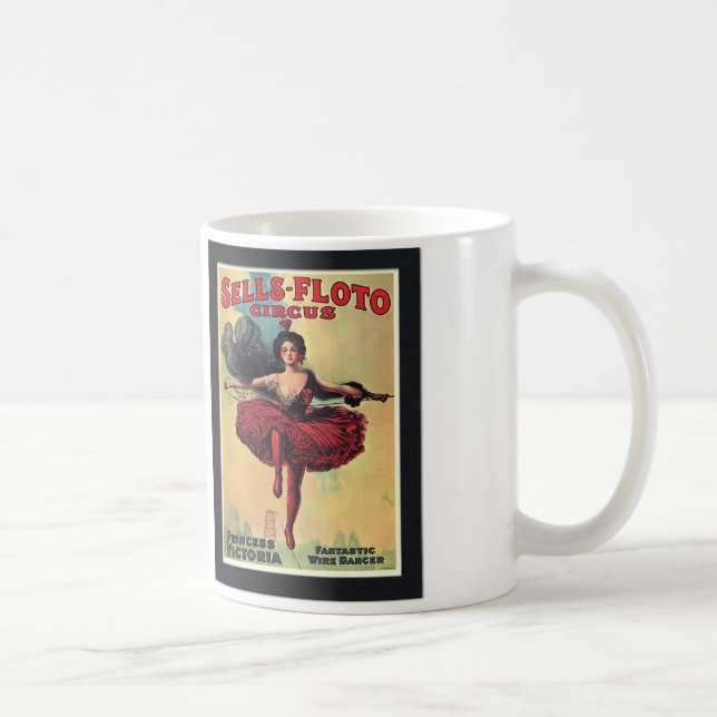 Coffee Mug - Vintage Circus Tightrope Walker (Right)