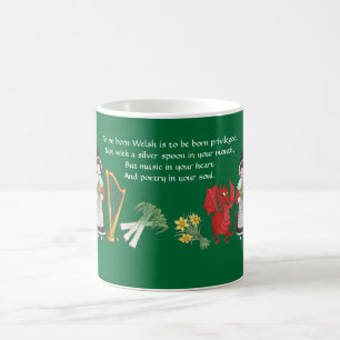 Coffee Mug: Welsh Emblems and Quote Coffee Mug
