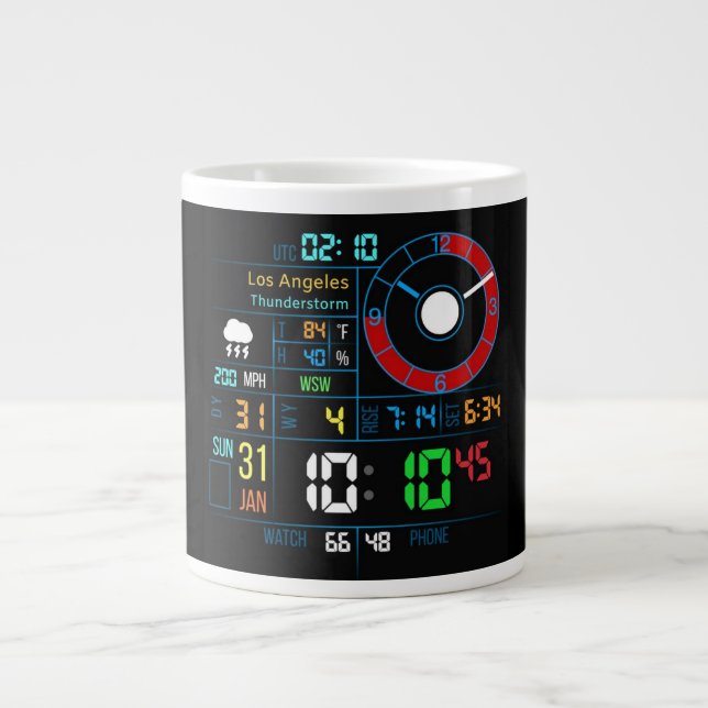 Coffee Mug with a Humorous Digital Design (Front)