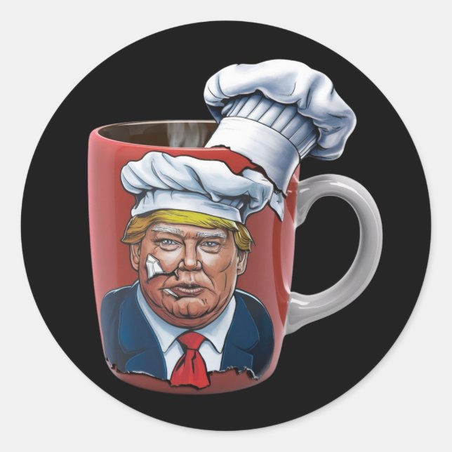 Coffee mug with a Trump(2) Classic Round Sticker (Front)