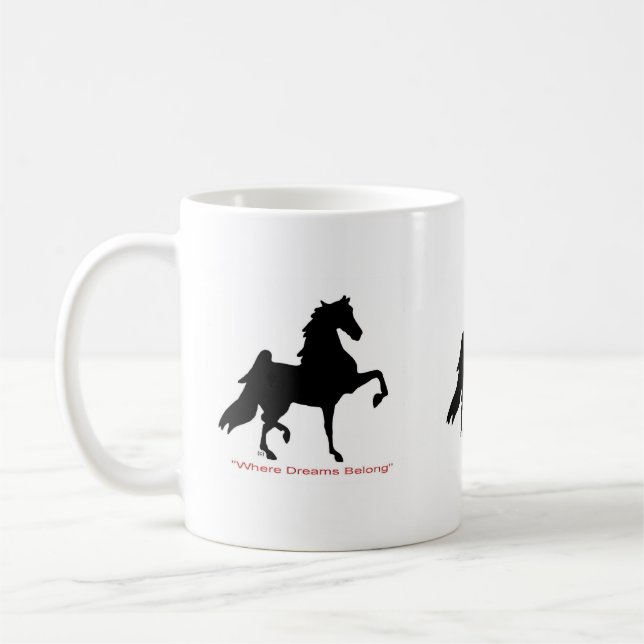 Coffee Mug with American Saddlebreds (Left)