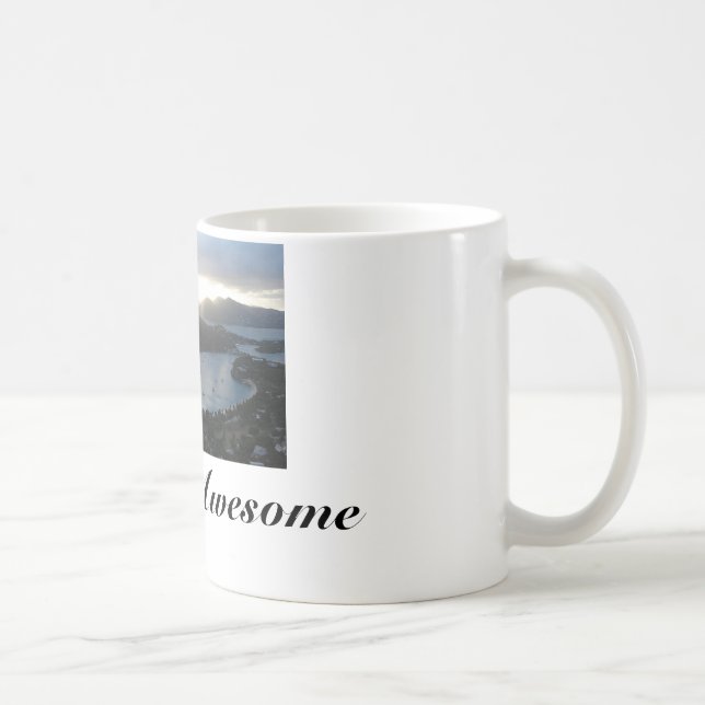 Coffee Mug with Awesome Antigua Beach (Right)