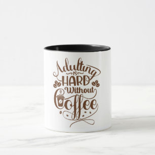 Coffee mug with brown design for your cool morning