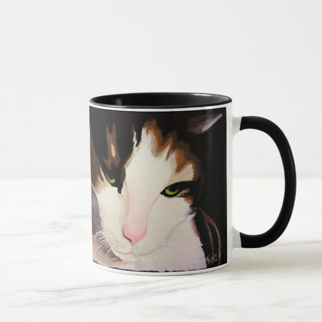 Coffee Mug with Calico Cat (Right)