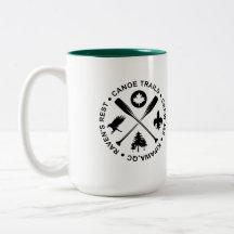 Coffee mug with Canoe Trails Crossed Paddles