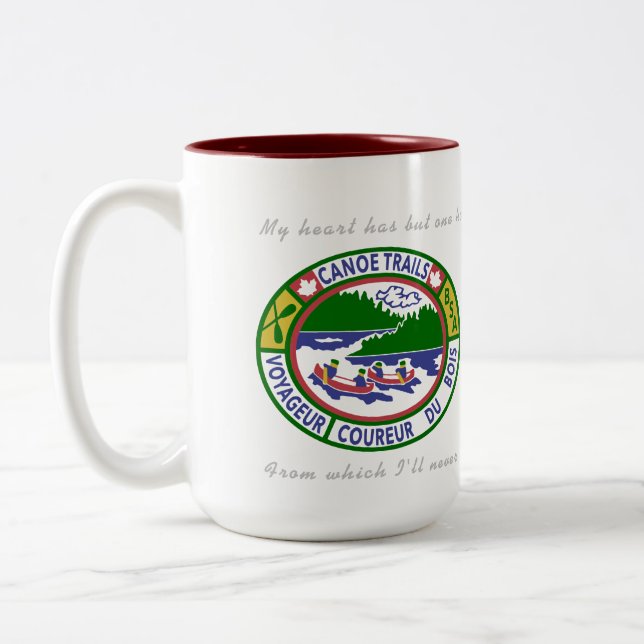 Coffee Mug with Canoe Trails Training Patches (Left)
