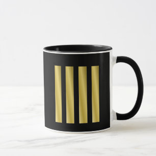 Coffee Mug with Captain Gold Stripes