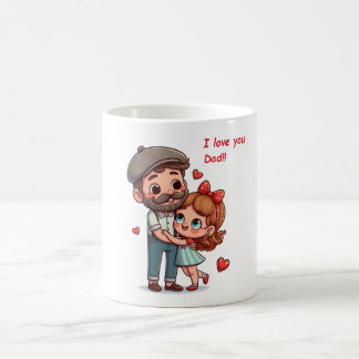Coffee mug with dedication for dad.