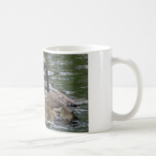 coffee mug with family of geese