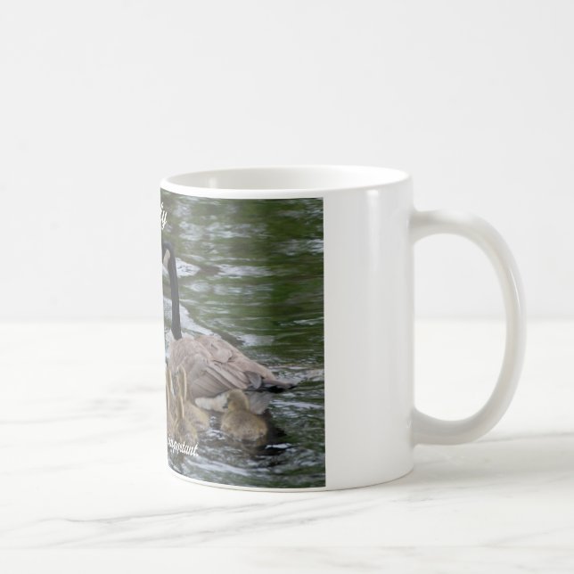 coffee mug with family of geese (Right)