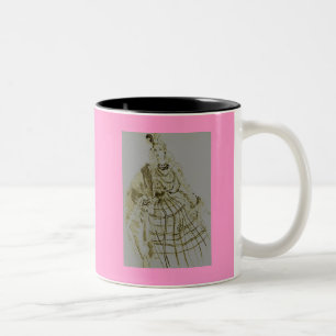 Coffee Mug With Fashionable Lady Design